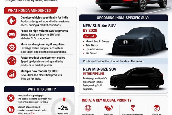 Honda Unveils India-Focused Product Development Strategy for Upcoming Compact SUV